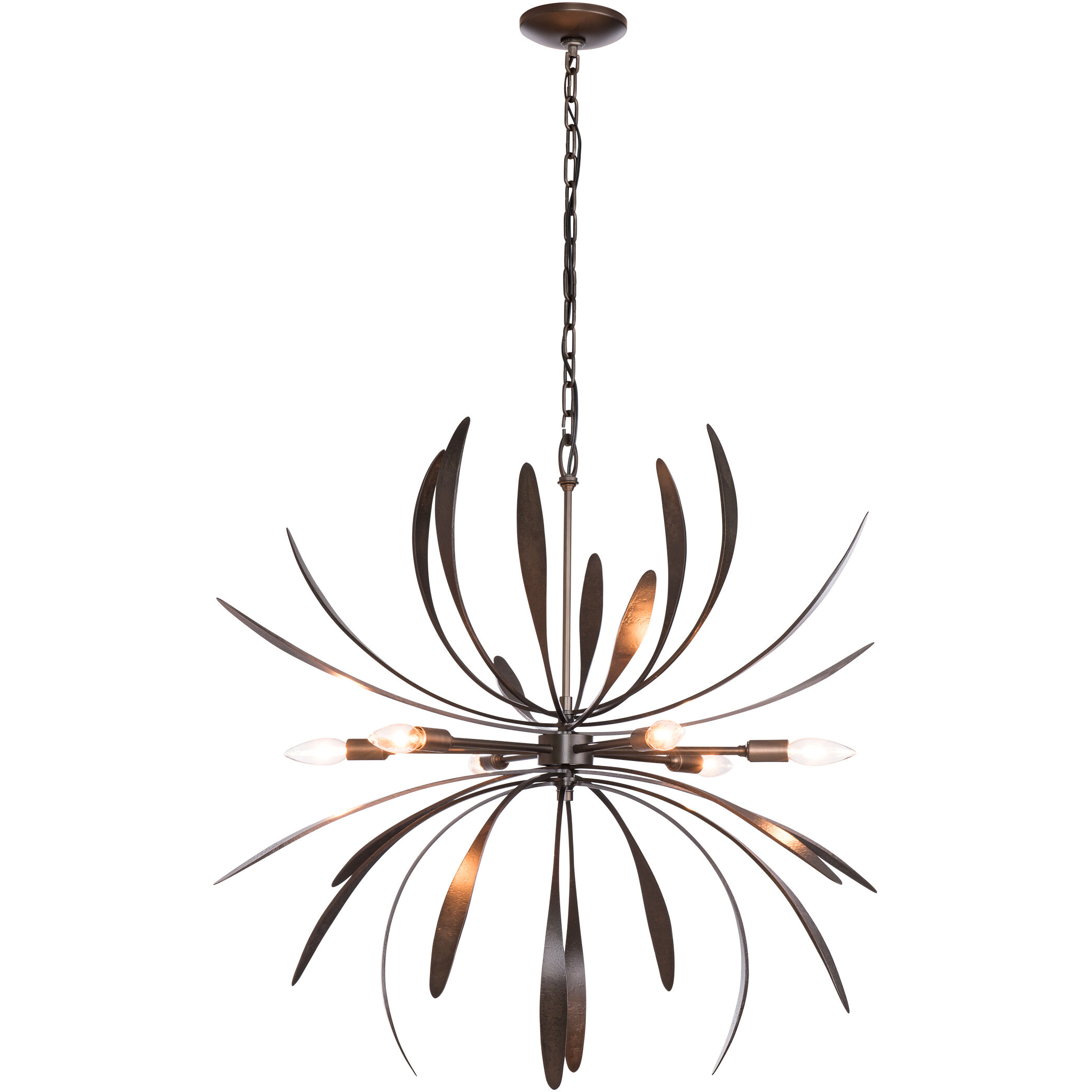 Dahlia 6 Light 32.7 inch Dark Smoke Chandelier Ceiling Light