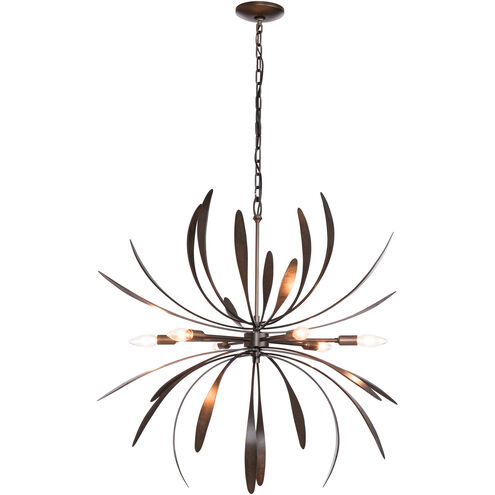 Dahlia 6 Light 32.7 inch Dark Smoke Chandelier Ceiling Light