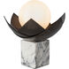 Blossom 10.4 inch 60.00 watt Black Mini Table Lamp Portable Light in Black Marble