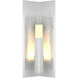 Summit 1 Light 18.7 inch White Outdoor Sconce in Clear, Small