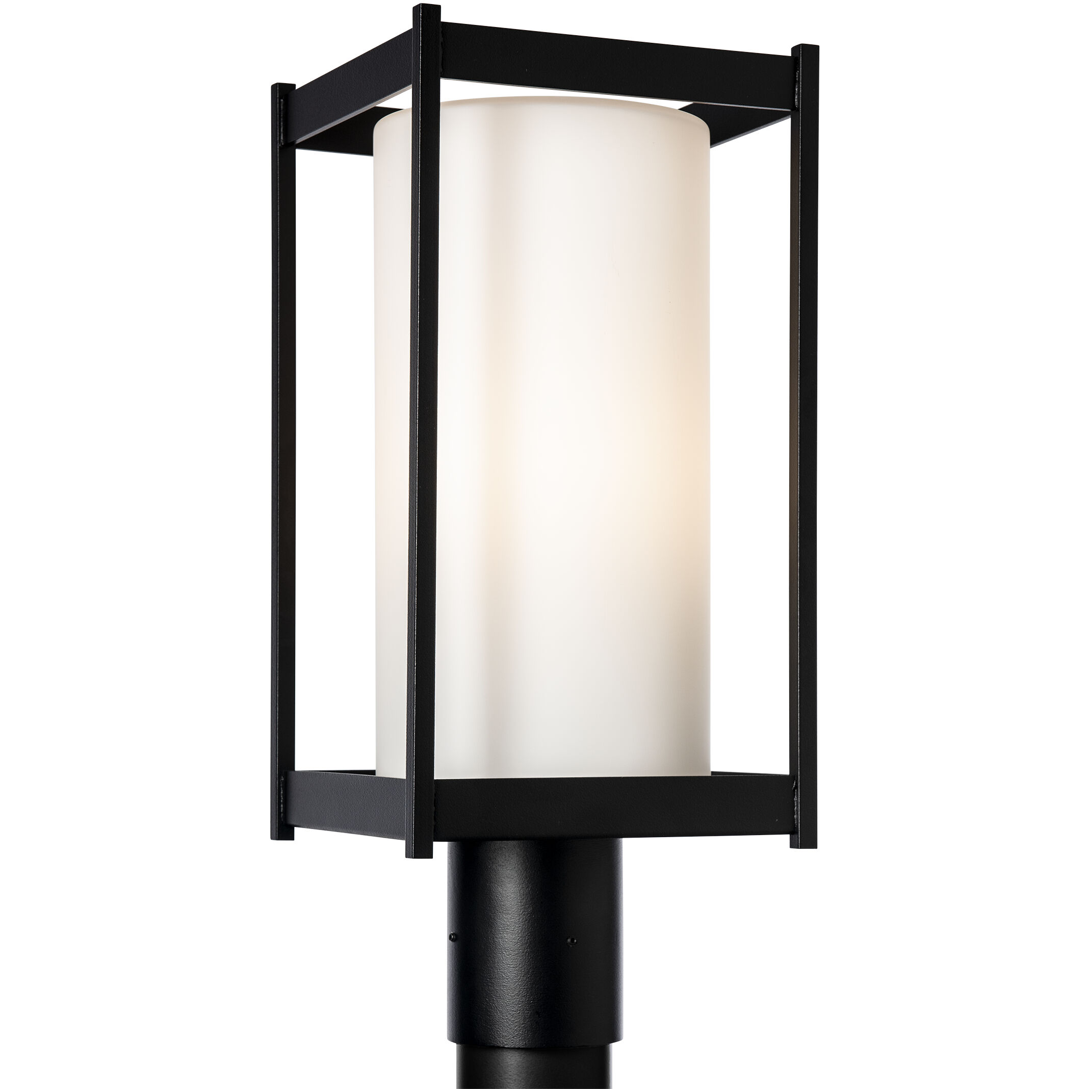 Cela 1 Light 18.6 inch Coastal Black Outdoor Post Light in Opal