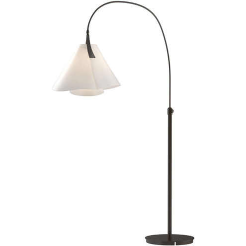 Mobius 66.3 inch 100 watt Oil Rubbed Bronze Arc Floor Lamp Portable Light in Spun Frost