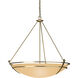 Presidio Tryne 3 Light 35.1 inch Modern Brass Large Scale Pendant Ceiling Light in Sand, Large Scale
