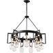 Apothecary 9 Light 34.9 inch Black Chandelier Ceiling Light, Circular