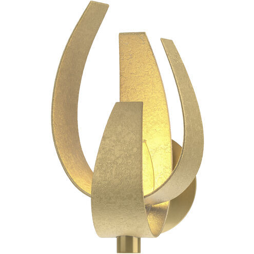 Corona 1 Light 7 inch Modern Brass Sconce Wall Light, Large