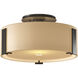Impressions 1 Light 11.8 inch Dark Smoke Semi-Flush Ceiling Light