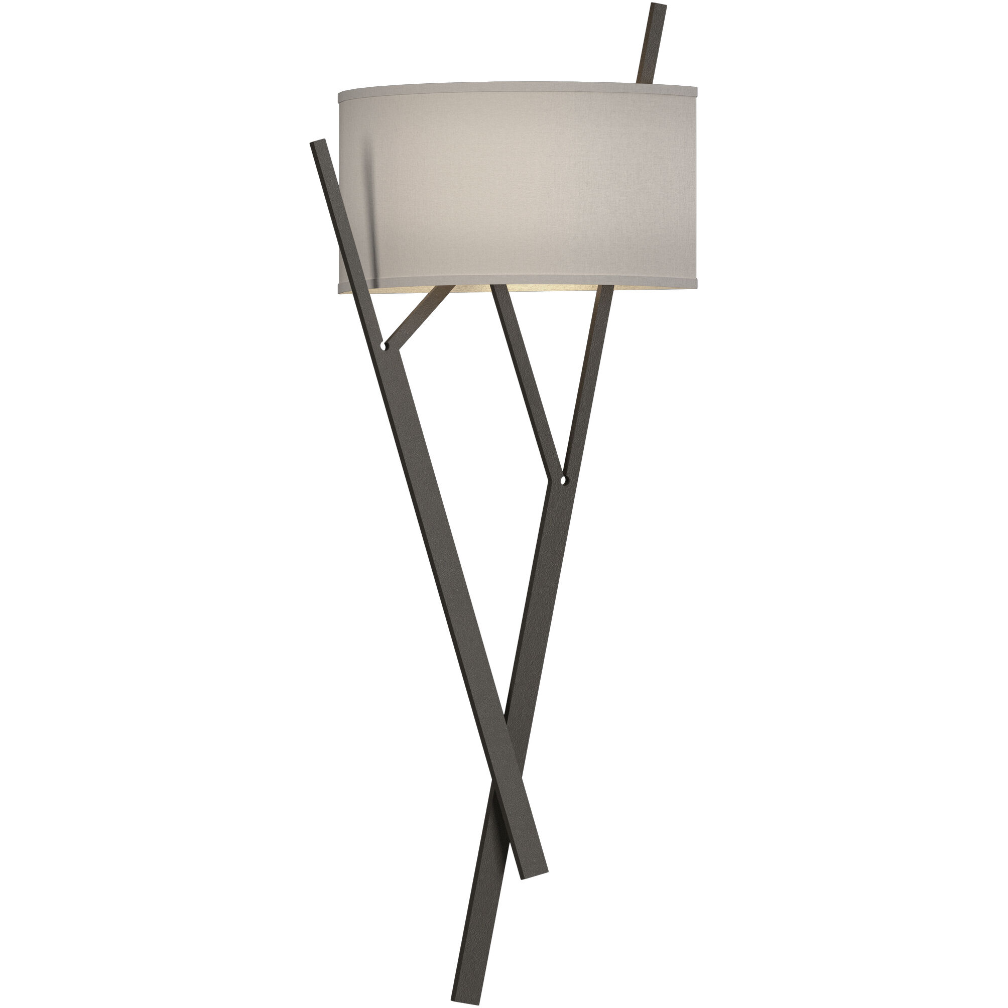 Arbo 2 Light 10 inch Dark Smoke ADA Sconce Wall Light in Flax