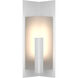 Summit 1 Light 18.7 inch White Outdoor Sconce in Frosted, Small