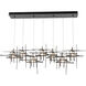 Tura 7 Light 53.6 inch Dark Smoke Pendant Ceiling Light, Rectangular