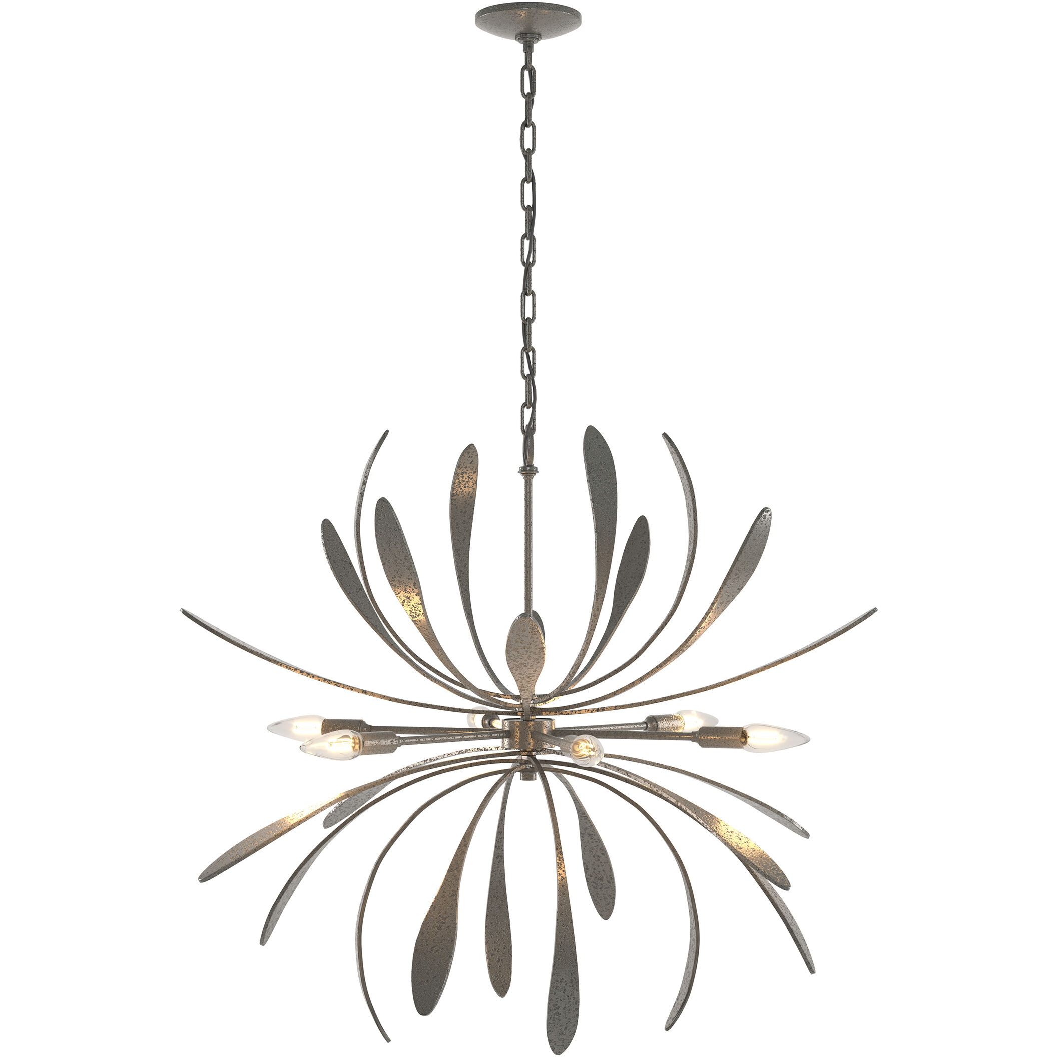 Dahlia 6 Light 32.7 inch Natural Iron Chandelier Ceiling Light
