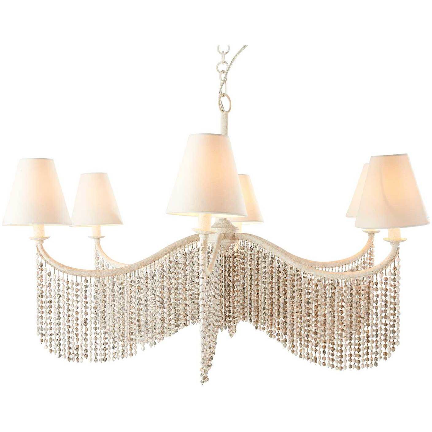 Halifax 6 Light 42 inch Textured White Chandelier Ceiling Light