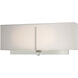Exos 2 Light 16.5 inch Sterling ADA Sconce Wall Light in Flax, Square