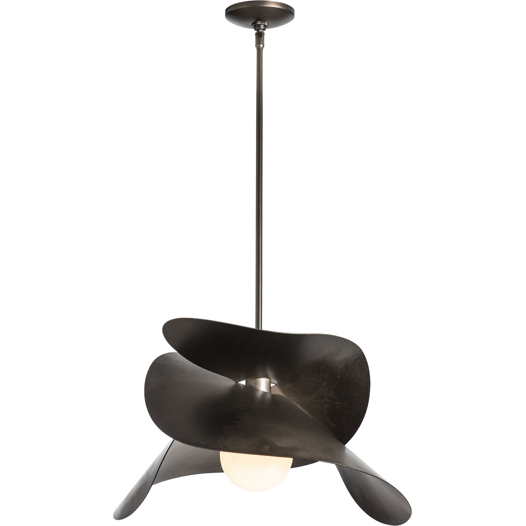 Hibiscus 1 Light 24.7 inch Dark Smoke Pendant Ceiling Light, Large
