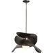 Hibiscus 1 Light 24.7 inch Dark Smoke Pendant Ceiling Light, Large