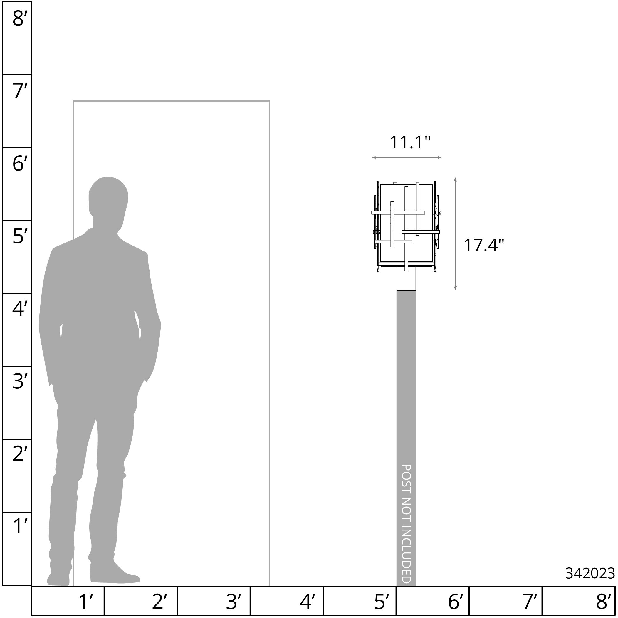 Tura 1 Light 17.4 inch Coastal Black Outdoor Post Light