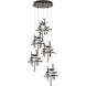 Tura 5 Light 27.3 inch Dark Smoke Pendant Ceiling Light, Long