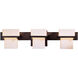 Kakomi 3 Light 24.5 inch Dark Smoke Sconce Wall Light