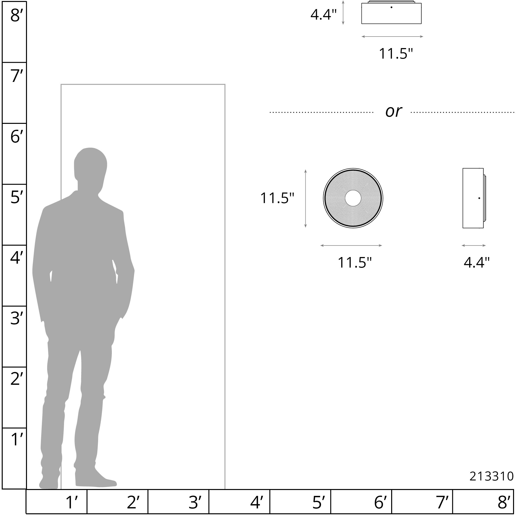 Oculus 4 Light 11.5 inch Vintage Platinum Sconce Wall Light