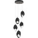Chrysalis 5 Light 16.1 inch Oil Rubbed Bronze Pendant Ceiling Light in Black Crystal, Large