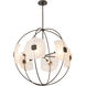 Astra 6 Light 31.7 inch Dark Smoke Pendant Ceiling Light, Small