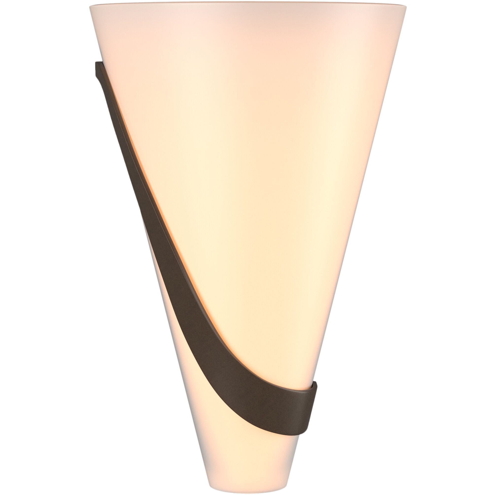 Half Cone 2 Light 8 inch Bronze Sconce Wall Light