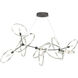 Celesse 6 Light 59.7 inch Natural Iron and Sterling Pendant Ceiling Light in Natural Iron/Sterling
