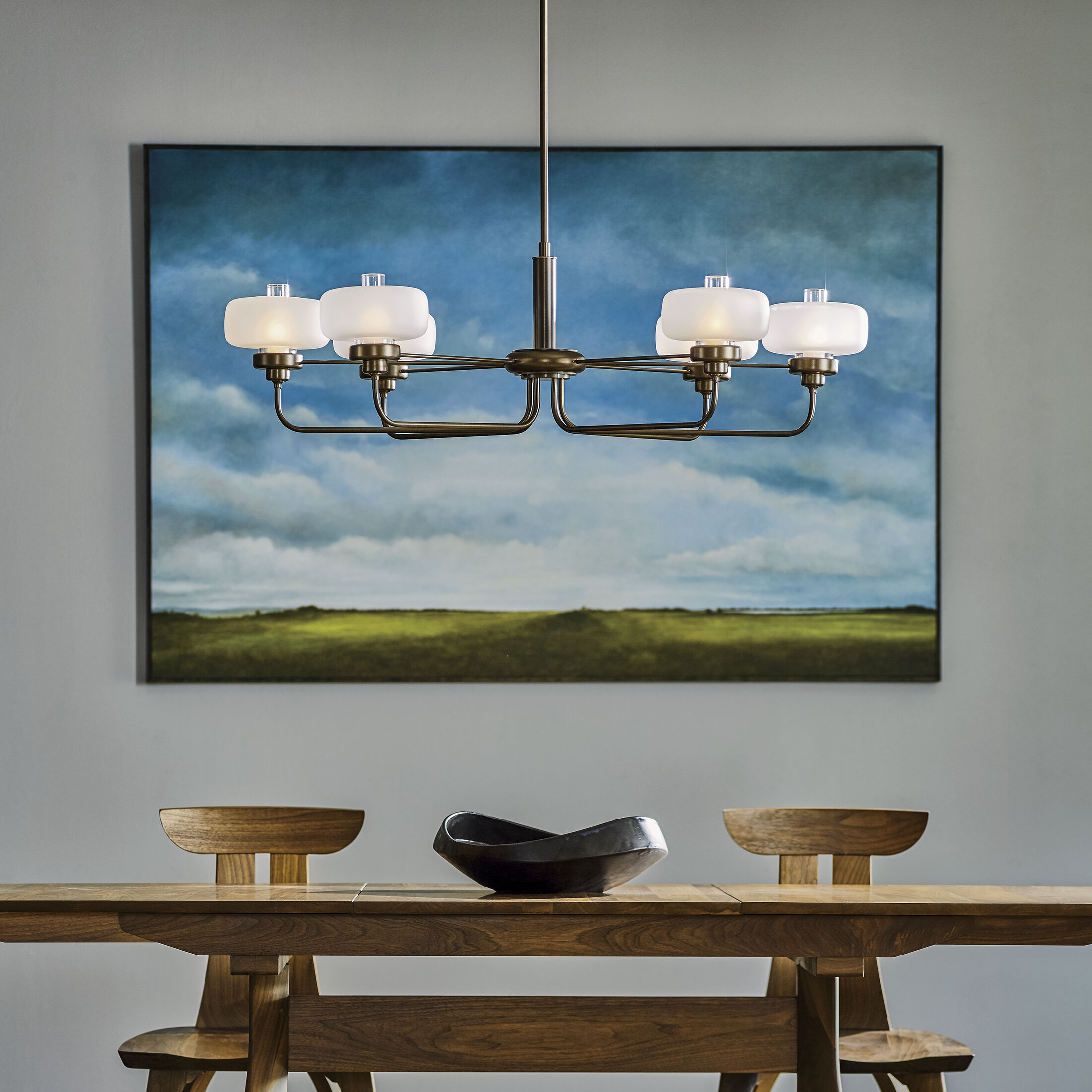 Nola 6 Light 42.4 inch Bronze Pendant Ceiling Light - Open Box