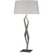 Facet 33.7 inch 100 watt Dark Smoke Table Lamp Portable Light in Flax