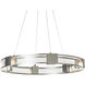 Aura 6 Light 28.9 inch Sterling Pendant Ceiling Light in Seeded Clear