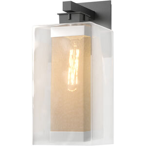 Polaris 1 Light 16.4 inch Coastal Black and Coastal Silver Outdoor Sconce, Large