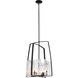 Arc 4 Light 18.7 inch Black Pendant Ceiling Light