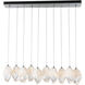 Chrysalis 10 Light 44.7 inch Sterling Pendant Ceiling Light in White Crystal, Long
