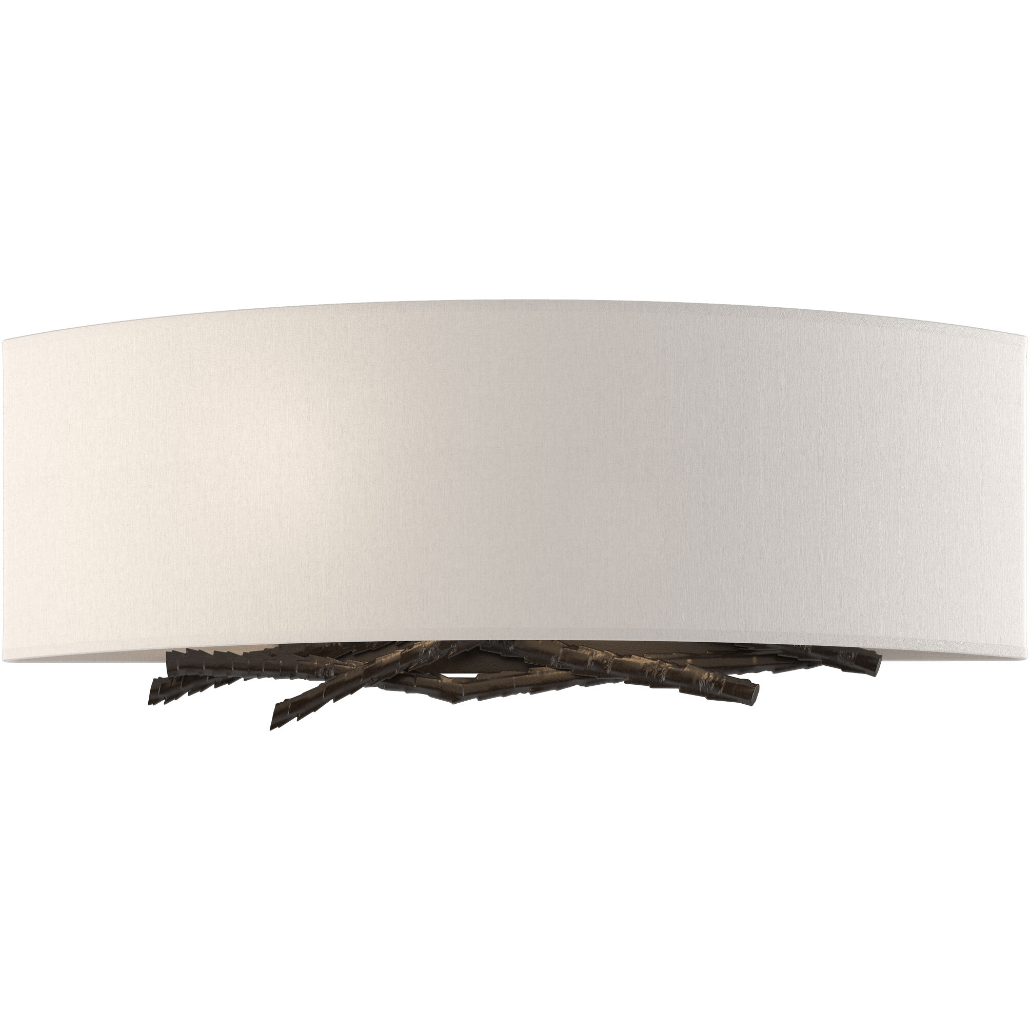 Hubbardton Forge Brindille 2 Light 16 inch Oil Rubbed Bronze ADA Sconce Wall Light in Flax 207660-1074 - Open Box