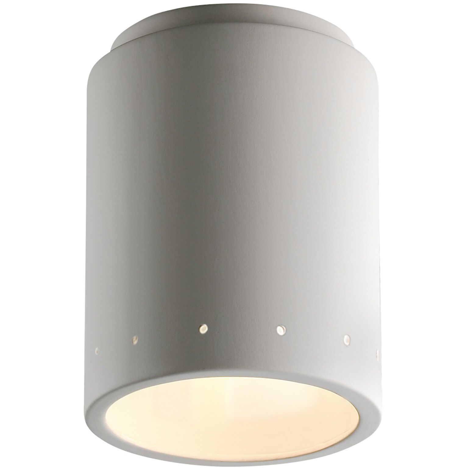 Radiance Cylinder LED 6.5 inch Celadon Green Crackle Flush-Mount Ceiling Light