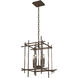 Tura 4 Light 16.9 inch Bronze Chandelier Ceiling Light, Small