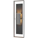 Shadow Box 2 Light 45 inch Coastal Burnished Steel Outdoor Sconce, Extra Tall