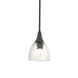 Trumpet 1 Light 5.91 inch Natural Iron Mini Pendant Ceiling Light in Water