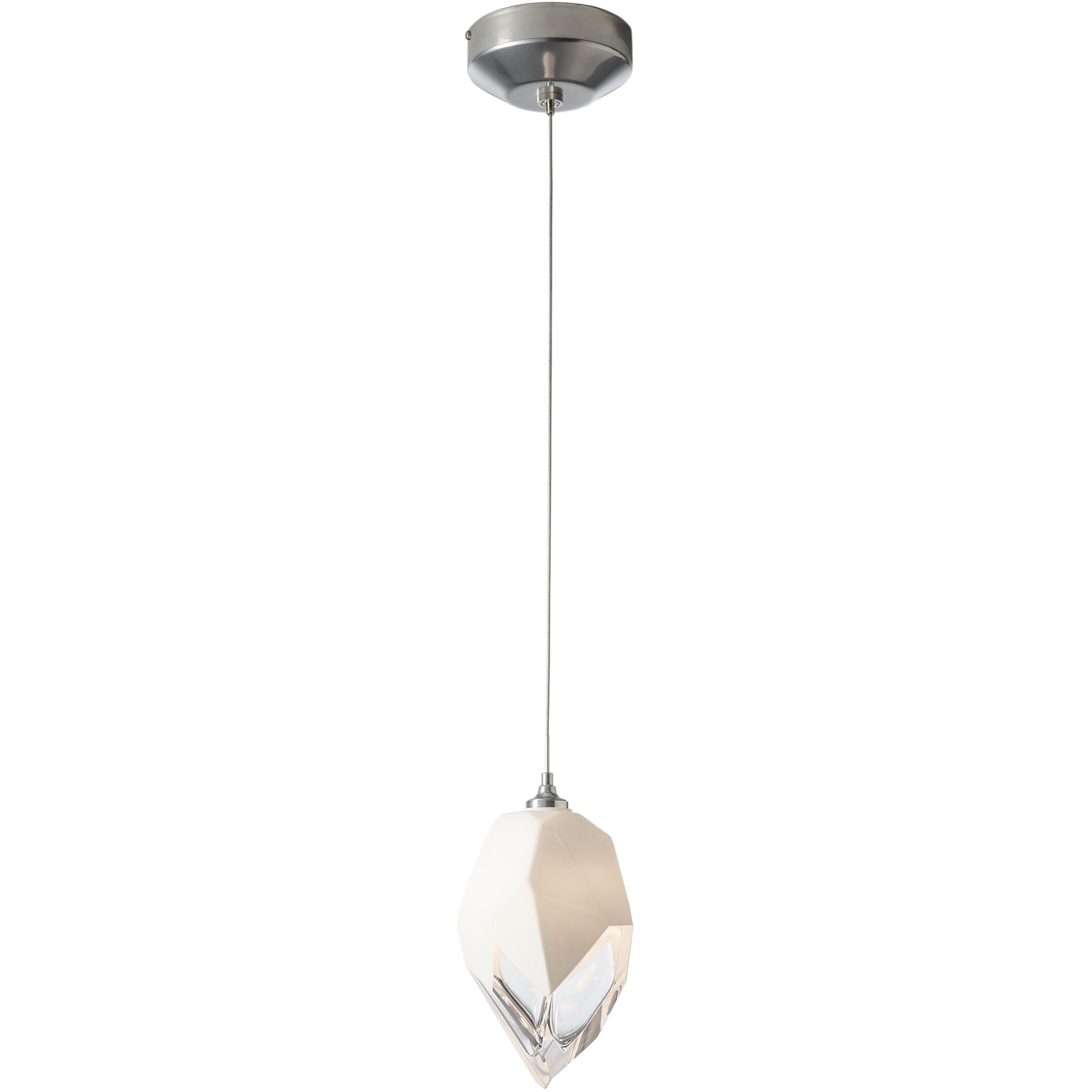 Chrysalis 1 Light 6.1 inch Sterling Mini Pendant Ceiling Light in White Crystal, Large