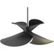 Hibiscus 1 Light 24.7 inch Black Pendant Ceiling Light, Large