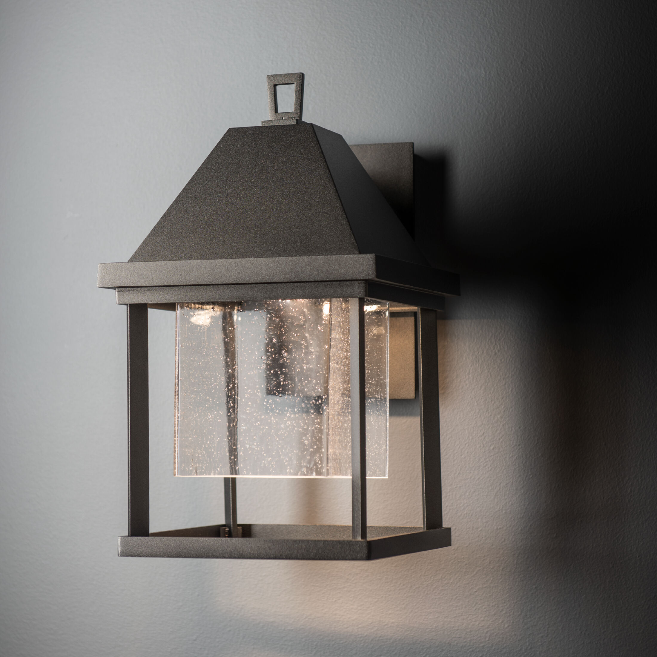 Dorset 1 Light 14.3 inch Coastal Oil Rubbed Bronze Outdoor Sconce in Seeded Clear, Small
