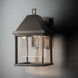 Dorset 1 Light 14.3 inch Coastal Oil Rubbed Bronze Outdoor Sconce in Seeded Clear, Small
