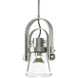 Erlenmeyer 1 Light 8.1 inch Sterling Mini Pendant Ceiling Light, Large