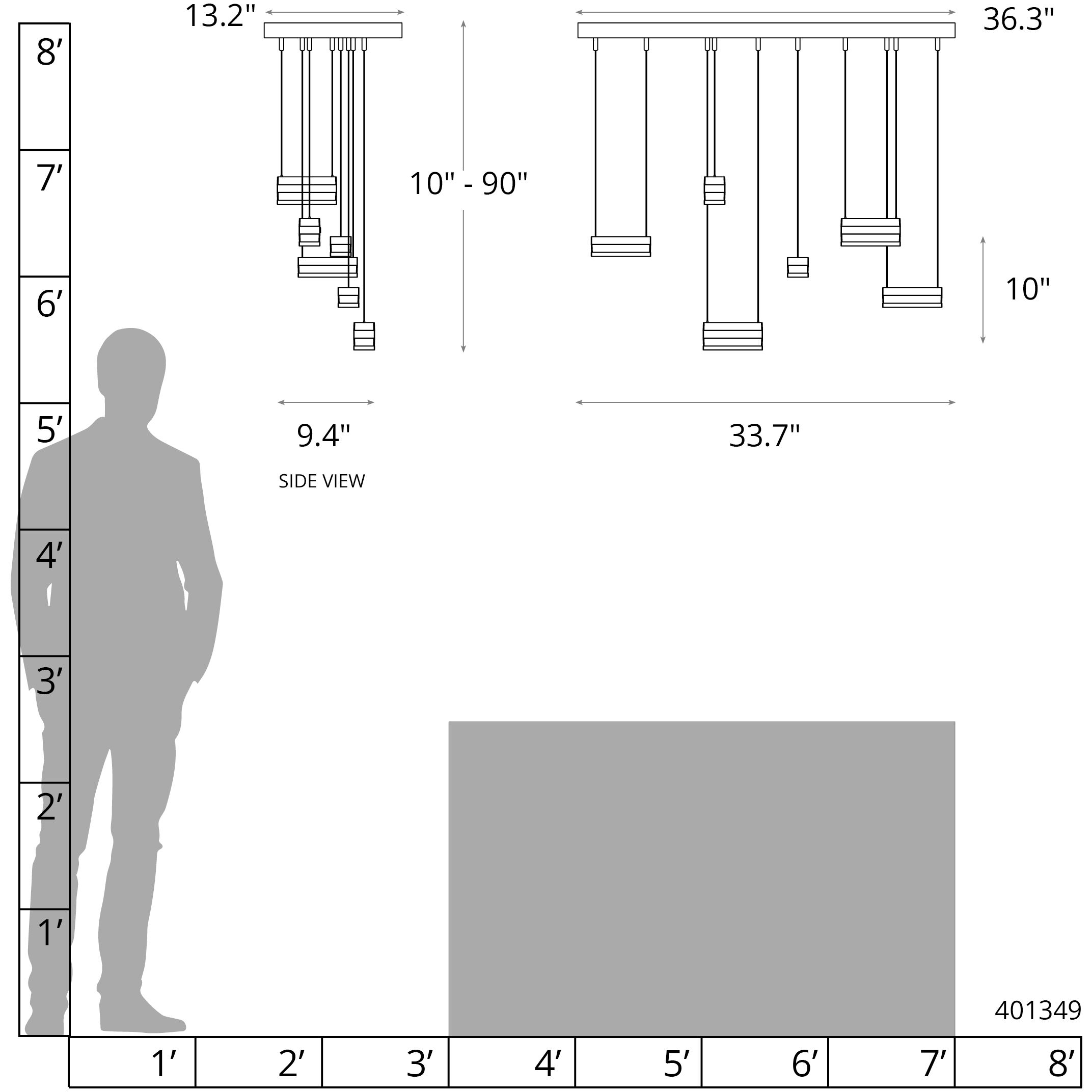 Art + Alchemy Stacks LED 9.4 inch Vintage Platinum Pendant Ceiling Light