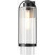 Alcove 1 Light 23.2 inch Coastal Black Outdoor Sconce in Clear, Large