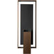 Shadow Box 1 Light 21.2 inch Coastal Bronze Outdoor Sconce, Large
