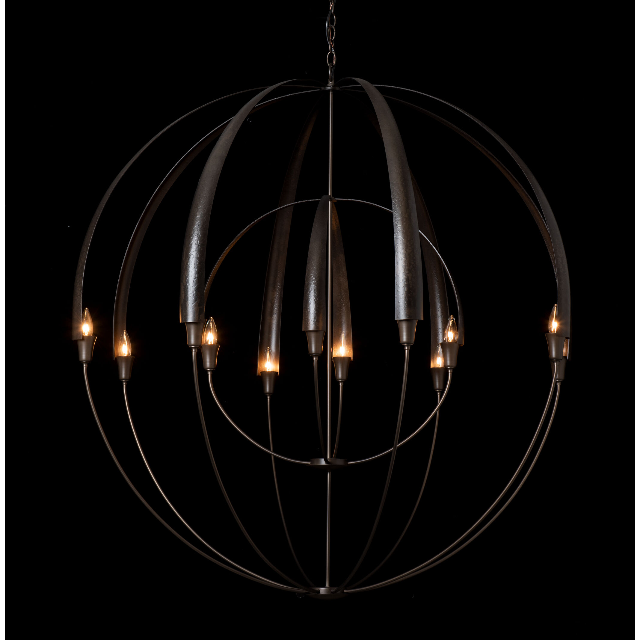 Double Cirque 12 Light 48.3 inch Dark Smoke Large Scale Chandelier Ceiling Light, Large Scale