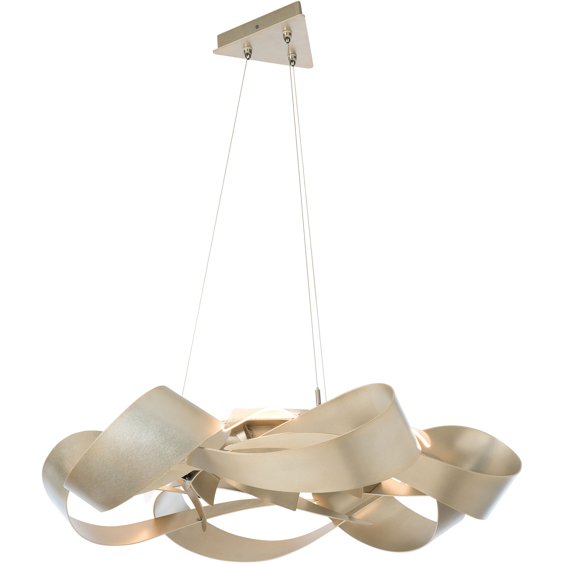 Flux LED 39.4 inch Soft Gold Pendant Ceiling Light, Large