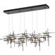 Tura 7 Light 53.6 inch Dark Smoke Pendant Ceiling Light, Rectangular
