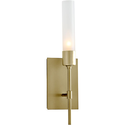 Vela 1 Light 4.5 inch Modern Brass ADA Sconce Wall Light in Frosted