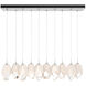 Chrysalis 10 Light 44.7 inch White Pendant Ceiling Light in White Crystal, Standard